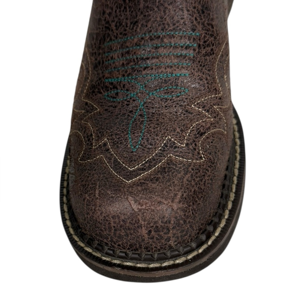 Ariat FatBaby Leopard Cowboy Boots Womens US 8 B Brown 10015363 Outdoors Leather - Picture 8 of 16